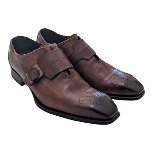 Emilio‎ Franco Size 41 Monk Strap Dress Shoes Brown Formal